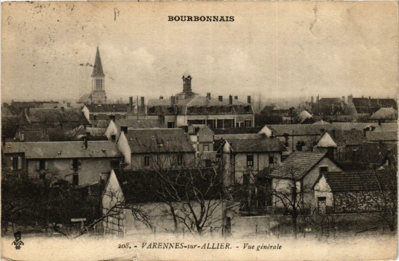 Carte postale ancienne Varennes-sur-Allier Vue générale à Varennes-sur-Allier