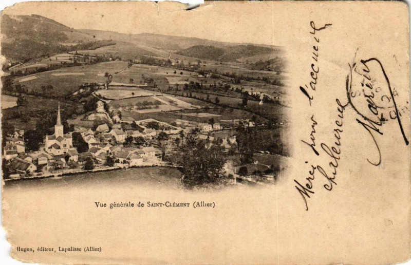 Carte postale ancienne Vue générale de Saint-Clement à Saint-Clément