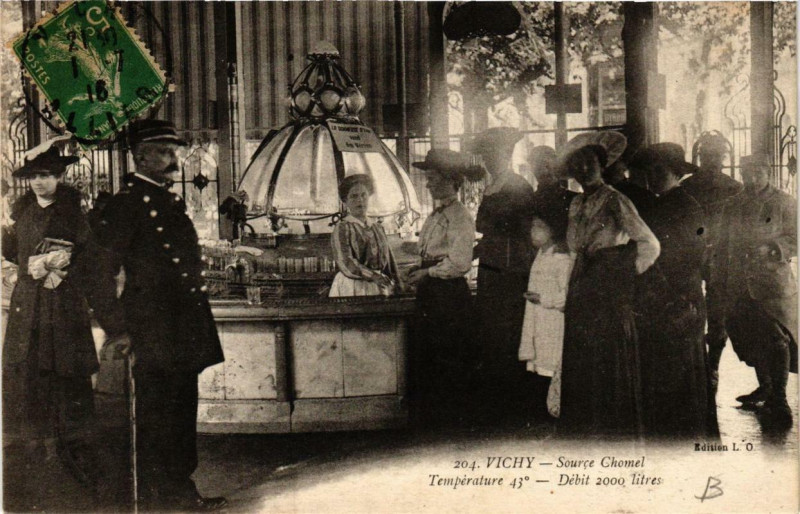 Carte postale ancienne Vichy Source Chomel à Vichy