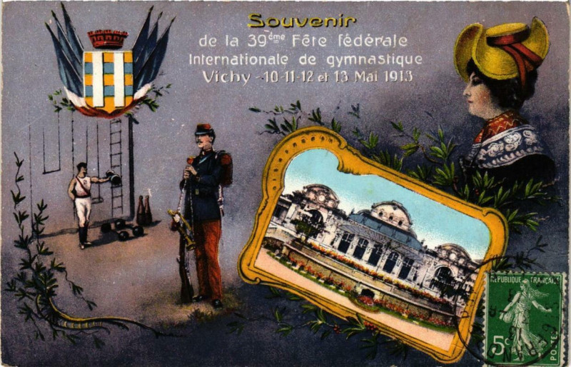 Carte postale ancienne Vichy Souvenir à Vichy