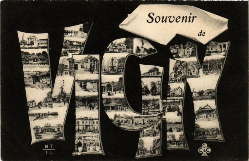 Carte postale ancienne Vichy Souvenir à Vichy