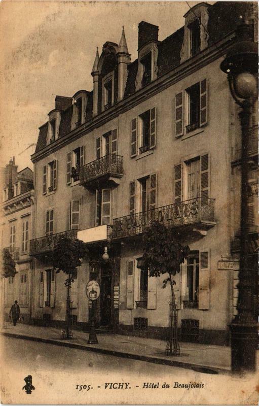 Carte postale ancienne Vichy Hotel du Beaujolais à Vichy