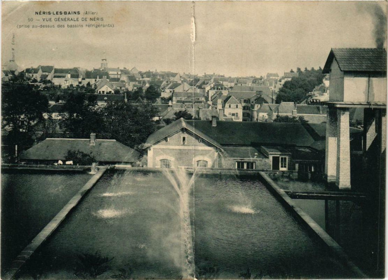 Carte postale ancienne Neris-les-Bains Vue générale de Néris à Néris-les-Bains