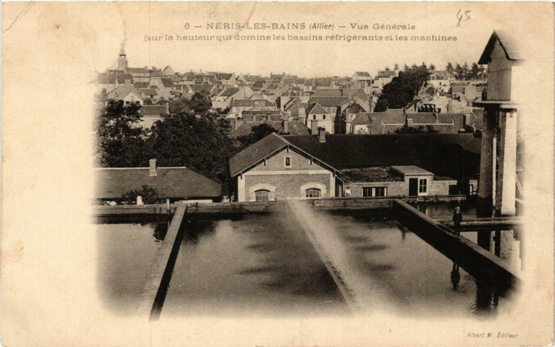 Carte postale ancienne Neris-les-Bains Vue générale à Néris-les-Bains