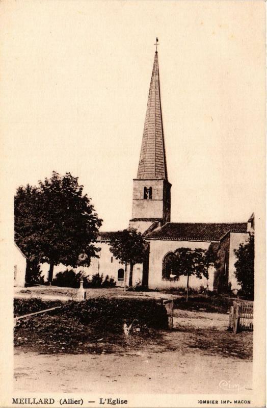 Carte postale ancienne Meillard L'Eglise à Meillard