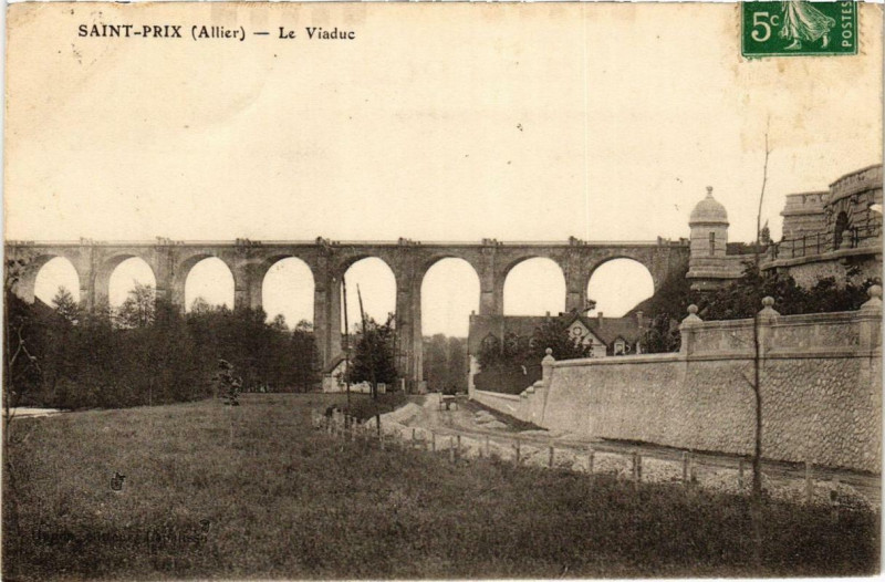 Carte postale ancienne Saint-Prix Le Viaduc à Saint-Prix