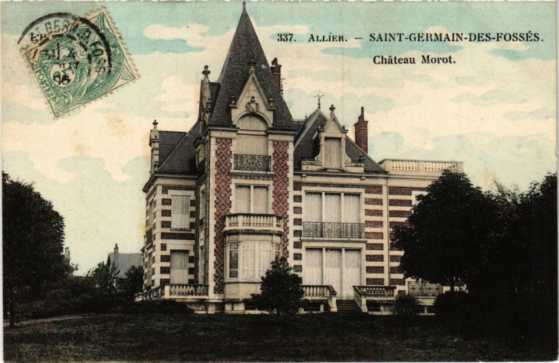 Carte postale ancienne Saint-Germain-des-Fosses Chateau Morot à Saint-Germain-des-Fossés