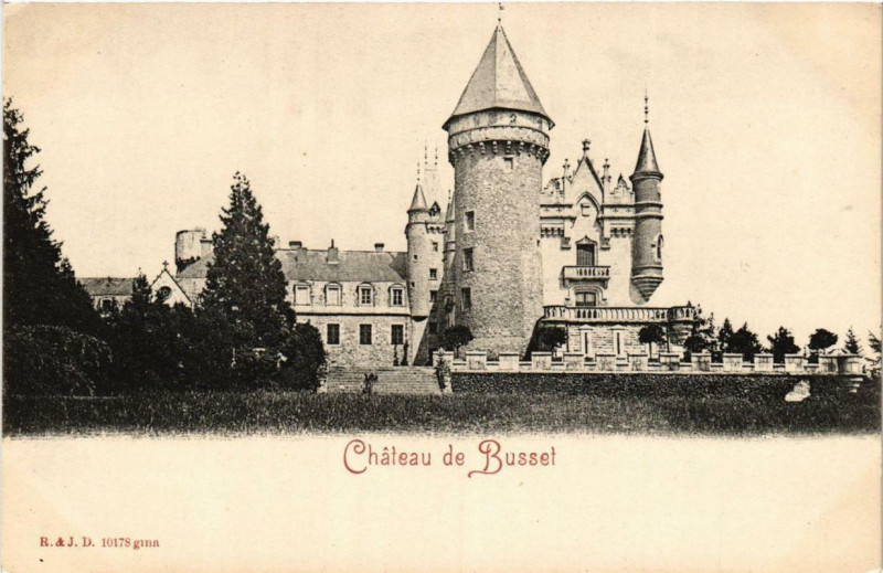 Carte postale ancienne Chateau de Busset à Busset