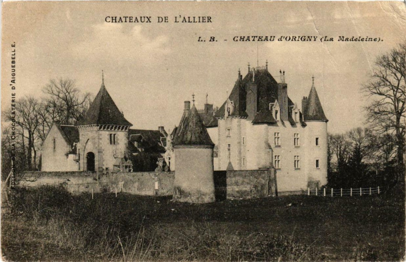 Carte postale ancienne Chateaux de l'Allier Chateau d'Origny