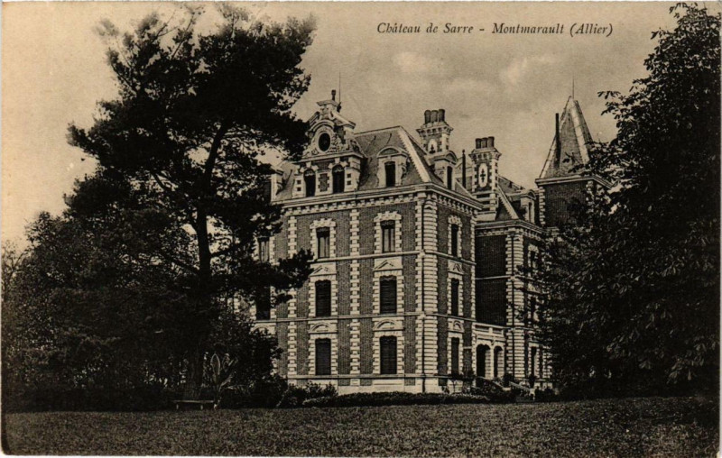 Carte postale ancienne Chateau de Sarre Montmarmault