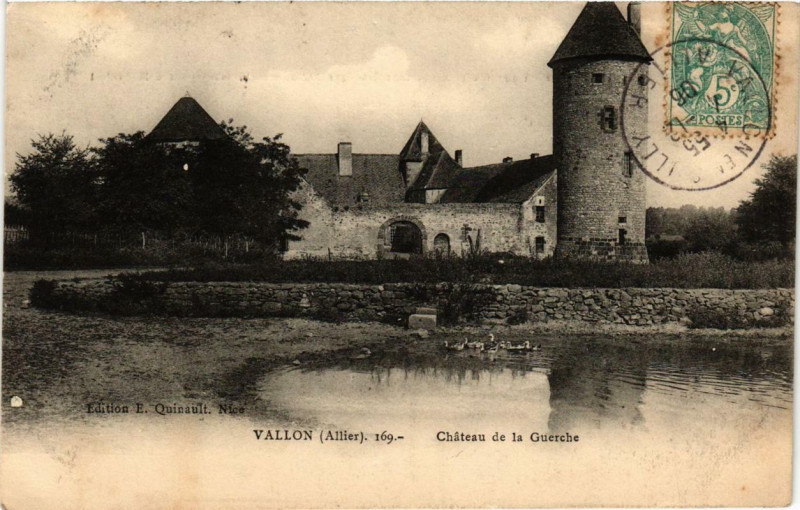 Carte postale ancienne Vallon Chateau de la Guerche