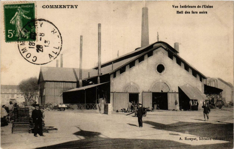 Carte postale ancienne Commentry Vue Interieure de l'Usine à Commentry
