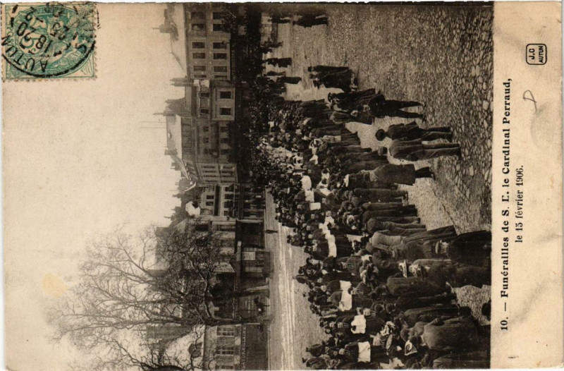 Carte postale ancienne Funérailles de S.E.le Cardinal Perraud