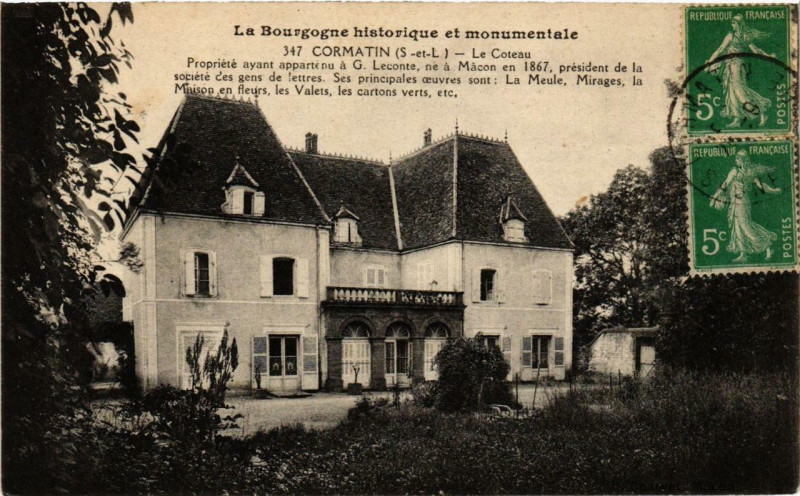 Carte postale ancienne Cormatin Le Coteau à Cormatin