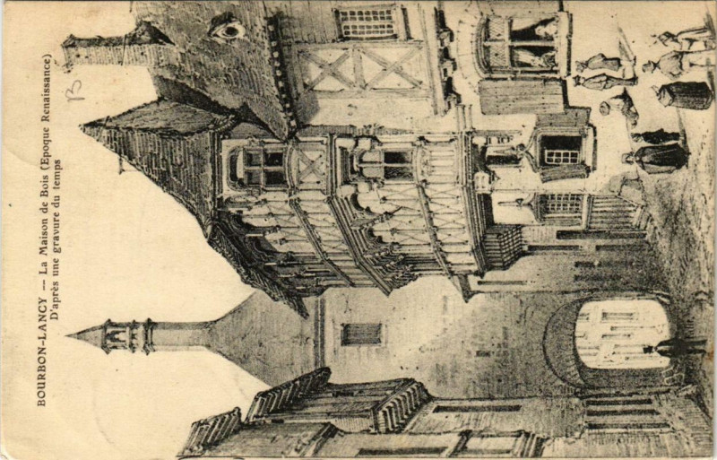 Carte postale ancienne Bourbon-Lancy La Maison de Bois à Bourbon-Lancy