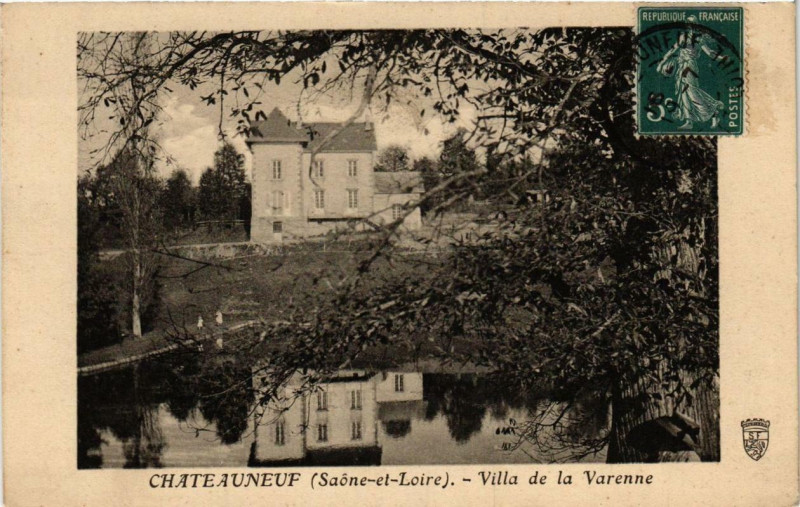 Carte postale ancienne Chateauneuf Villa de La Varenne à Châteauneuf