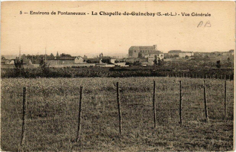 Carte postale ancienne Env. de Pontanevaux Vue générale