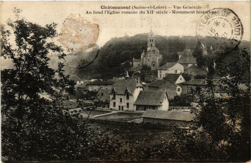 Carte postale ancienne Chateauneuf Vue générale à Châteauneuf