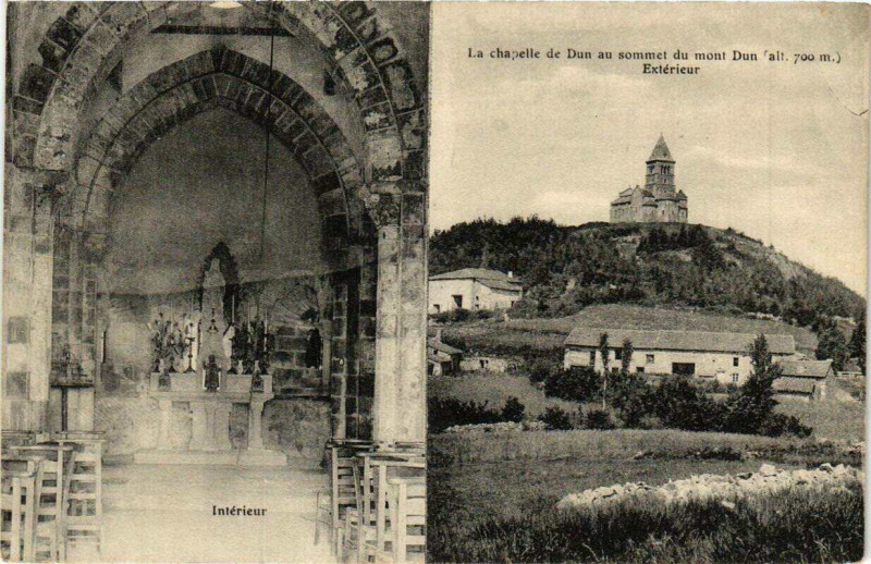 Carte postale ancienne La Chapelle-de-Dun au sommet du mont Dun à Mont