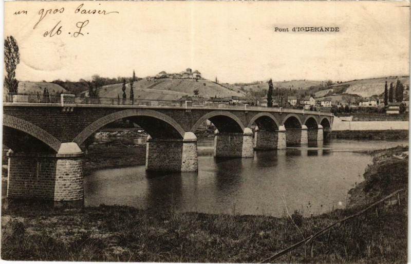 Carte postale ancienne Pont d'Iguerande à Iguerande