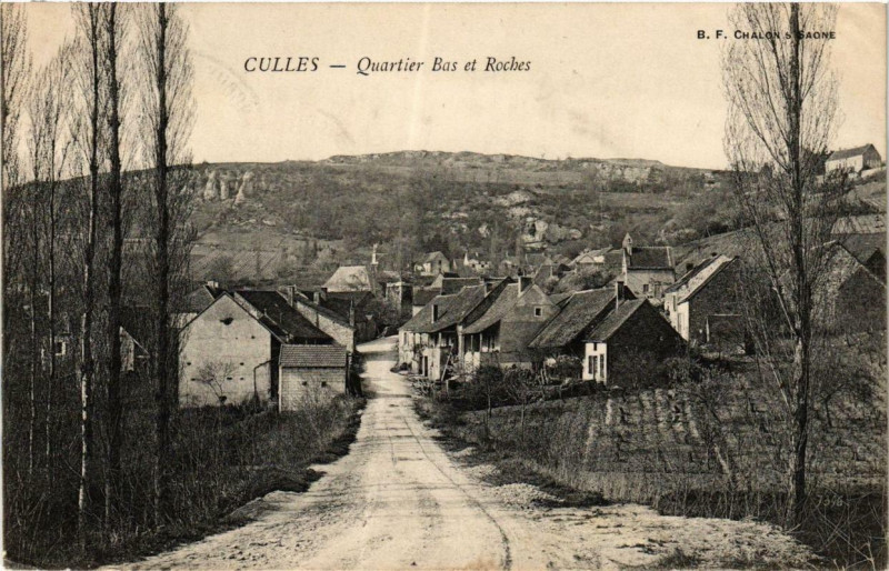 Carte postale ancienne Culles Quartier Bas et Roches