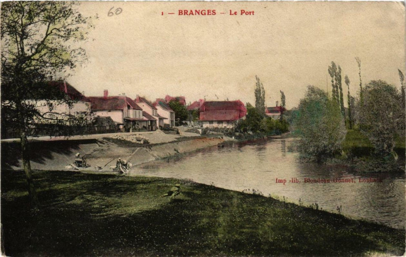 Carte postale ancienne Branges Le Port à Branges