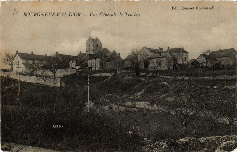 Carte postale ancienne Bourgneuf-Val-d'Or Vue générale de Touches