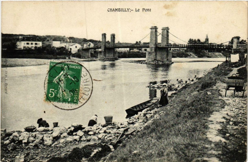 Carte postale ancienne Chambilly Le Pont à Chambilly