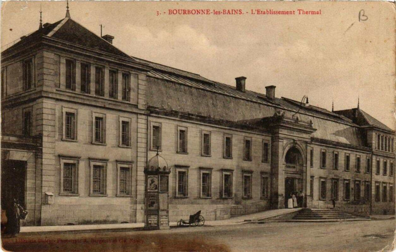 Carte postale ancienne Bourbonne-les-Bains L'Etabl. Thermal