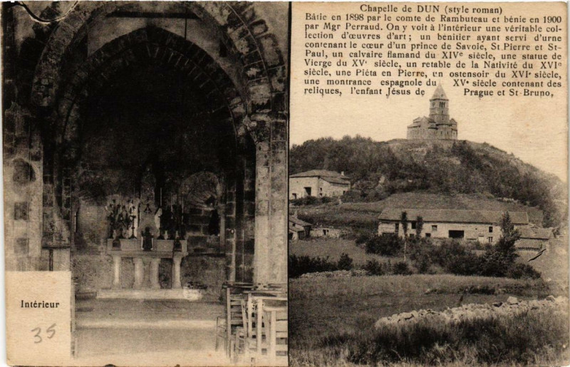 Carte postale ancienne Chapelle de Dun