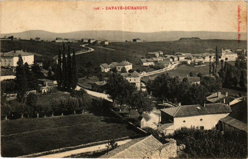 Carte postale ancienne Davaye-Durandys à Davayé