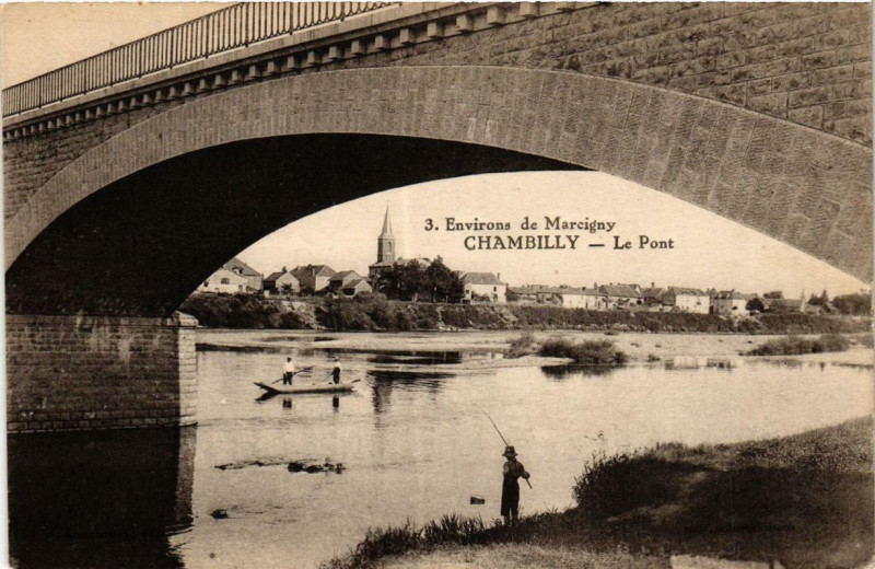 Carte postale ancienne Chambilly Le Pont à Chambilly