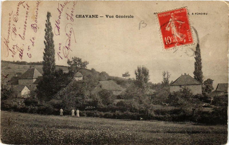 Carte postale ancienne Chavane Vue générale