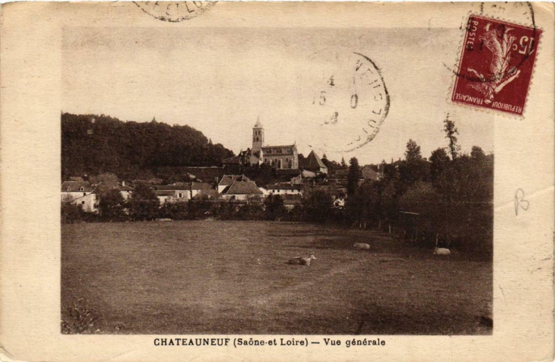 Carte postale ancienne Chateauneuf Vue générale à Châteauneuf