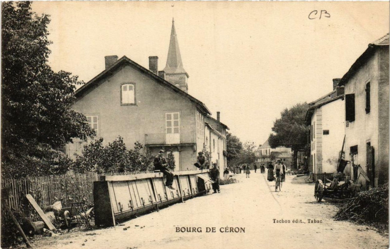 Carte postale ancienne Bourg de Céron à Céron