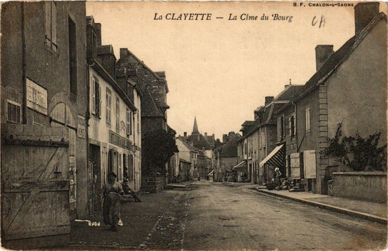 Carte postale ancienne La Clayette La Cime du Bourg à La Clayette