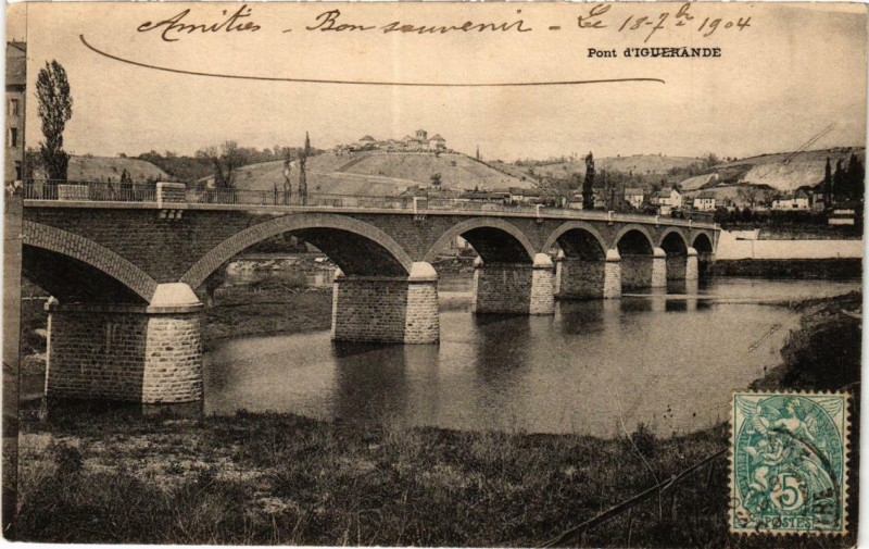 Carte postale ancienne Pont d'Iguerande à Iguerande