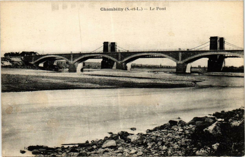 Carte postale ancienne Chambilly Le Pont à Chambilly
