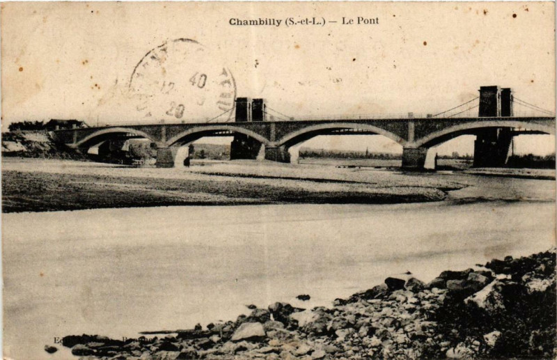 Carte postale ancienne Chambilly Le Pont à Chambilly