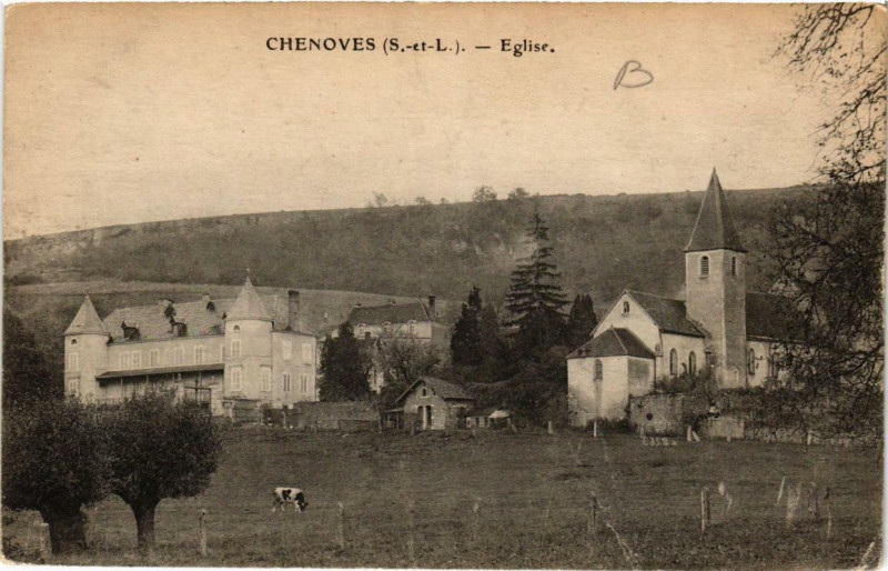 Carte postale ancienne Chenoves Eglise à Chenôves
