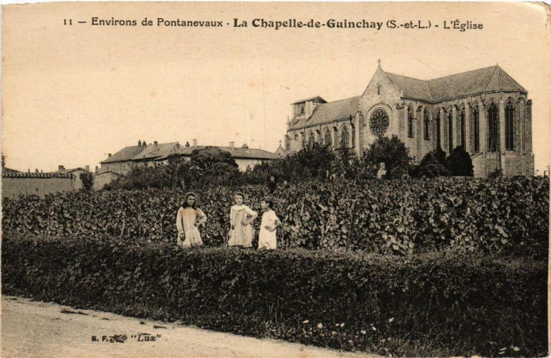 Carte postale ancienne Env. de Pontanevaux L'Eglise