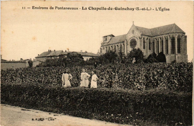 Carte postale ancienne Env. de Pontanevaux L'Eglise