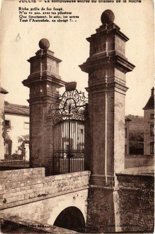 Carte postale ancienne La somptueuse entrée du chateau de la Roche à Château