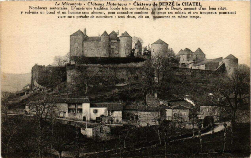 Carte postale ancienne Chateau de Berzé le Chatel à Château