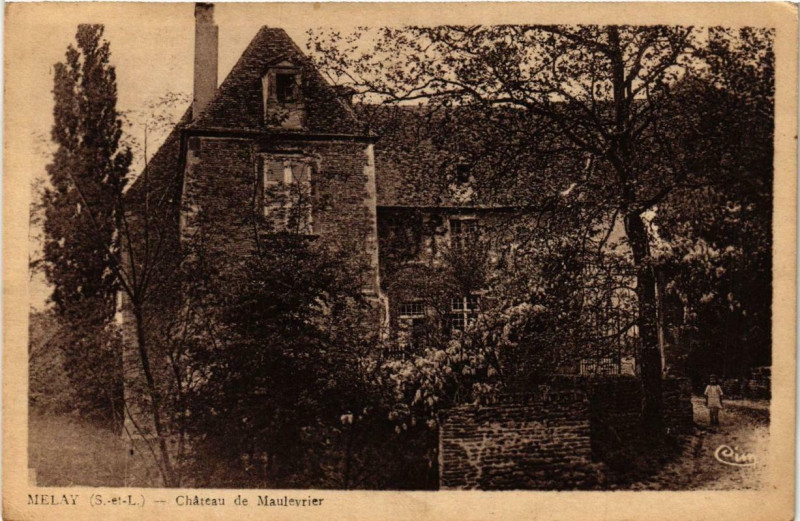 Carte postale ancienne Melay Chateau de Maulevrier à Melay