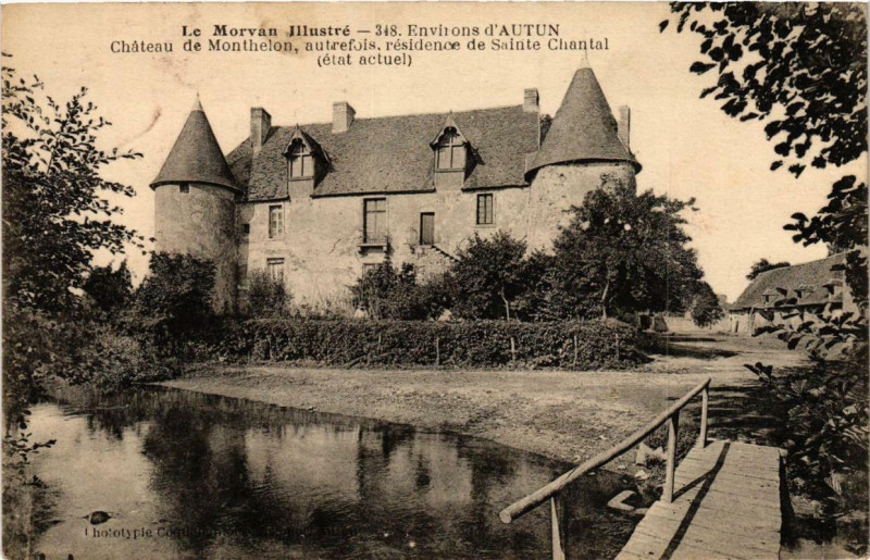 Carte postale ancienne Env. d'Autun Chateau de Monthelon à Château