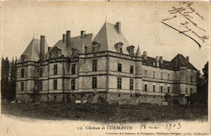 Carte postale ancienne Chateau de Cormatin à Château