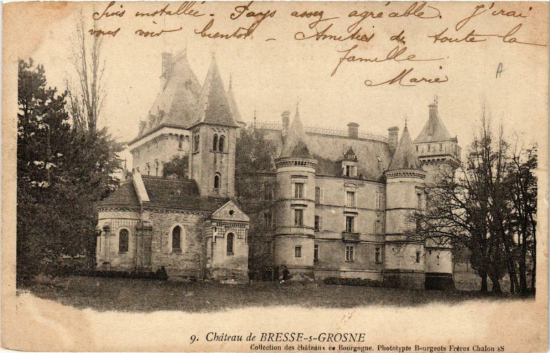 Carte postale ancienne Chateau de Bresse-sur-Grosne à Château