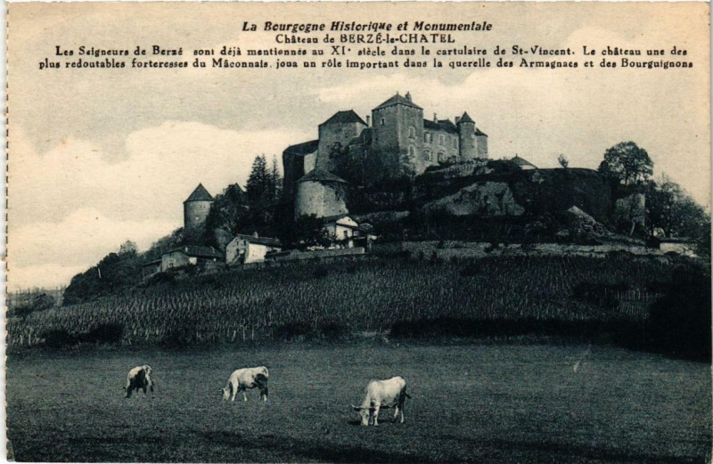 Carte postale ancienne Chateau de Berzé le Chatel à Château