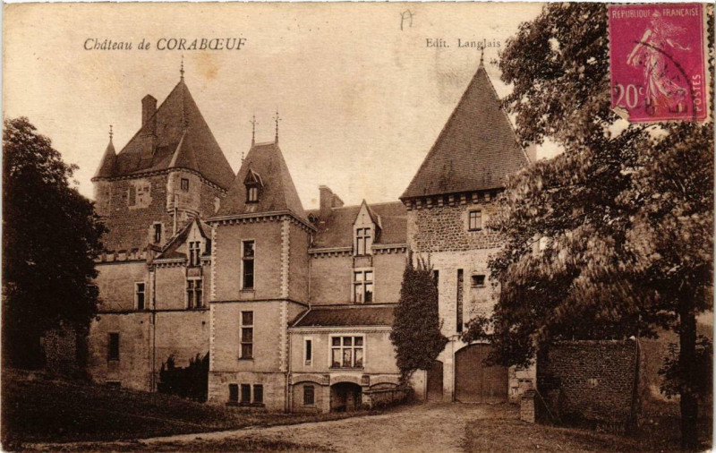 Carte postale ancienne Chateau de Coraboeuf à Château